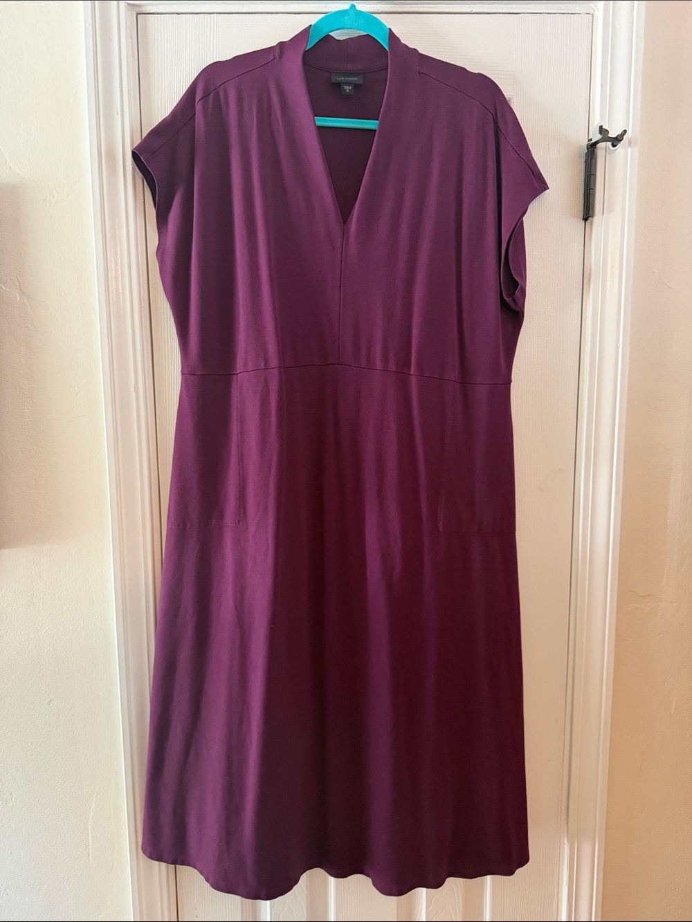 J. Jill Plum V-Neck Midi Dress